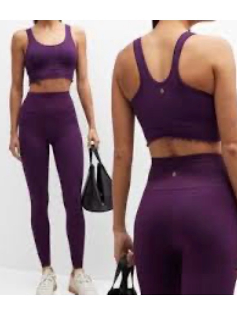 2 pieces Spiritual Gangster Deep Purple High-Waist Leggings/top